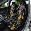 Birds And Flowers Pattern Front Car Seat Covers, Floral Nature,Inspired Seat