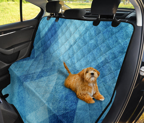Image of Cool Blue Abstract Pattern Car Seat Covers , Abstract Art, Backseat Pet
