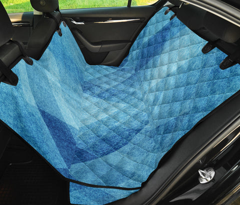 Image of Cool Blue Abstract Pattern Car Seat Covers , Abstract Art, Backseat Pet