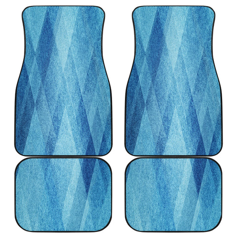 Image of blue abstract pattern Car Mats Back/Front, Floor Mats Set, Car Accessories