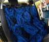 Blue Roses Floral Art , Abstract Car Back Seat Pet Covers, Stylish Backseat