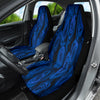 Blue Rose Floral Car Seat Covers, Front Seat Protectors Pair, Auto Accessories,