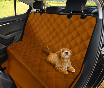 Brown Abstract Art Car Seat Covers, Backseat Pet Protectors, Earth Tone Car Accessories