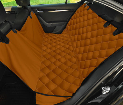 Image of Brown Abstract Art Car Seat Covers, Backseat Pet Protectors, Earth Tone Car Accessories