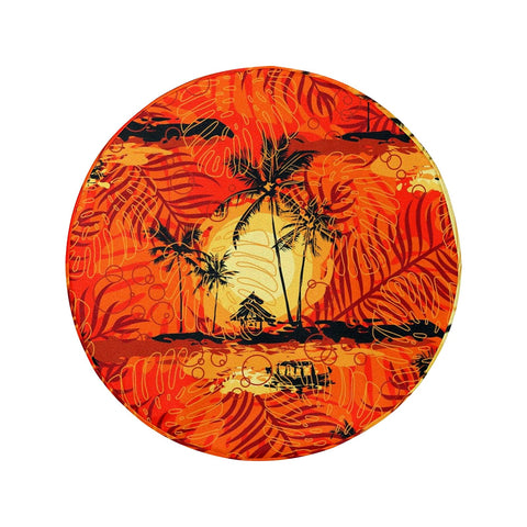 Image of Tropical Palm Beach Orange Spare Tire Cover, Car Accessories, ,Camper,Trailer
