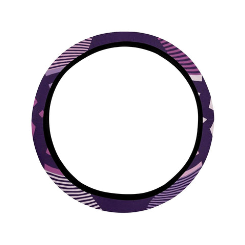 Purple Abstract Stripes Steering Wheel Cover, Car Accessories, Car decoration, comfortable grip & Padding, car decor