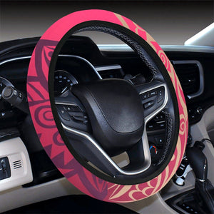 Red Bohemian Mandala Steering Wheel Cover, Car Accessories, Car decoration,