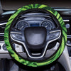 Tropical Palm Leaf, Green Leaves Steering Wheel Cover, Car Accessories, Car
