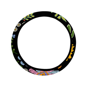 Birds And Flowers Floral Pattern Steering Wheel Cover, Car Accessories, Car