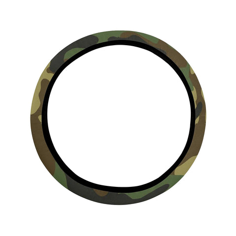 Image of Green Camouflage Steering Wheel Cover, Car Accessories, Car decoration,