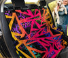 Leopard Skin Triangular Design Car Seat Cover, Colorful Pet Backseat Protector,