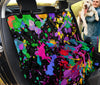 Paint Splash Design Car Back Seat Pet Cover, Colorful Watercolor Art, Seat