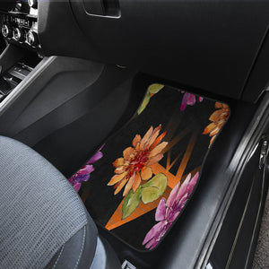 colorful Watercolor african daisy floral Car Mats Back/Front, Floor Mats Set, Car Accessories