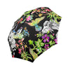 colorful birds and butterfly watercolor Auto-Foldable Umbrella (Model U04)