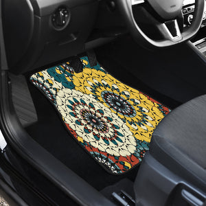 colorful mandala vintage tribal pattern Car Mats Back/Front, Floor Mats Set, Car