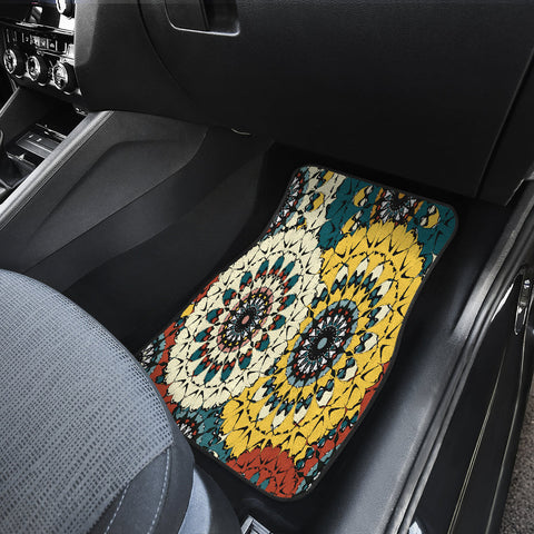 Image of colorful mandala vintage tribal pattern Car Mats Back/Front, Floor Mats Set, Car