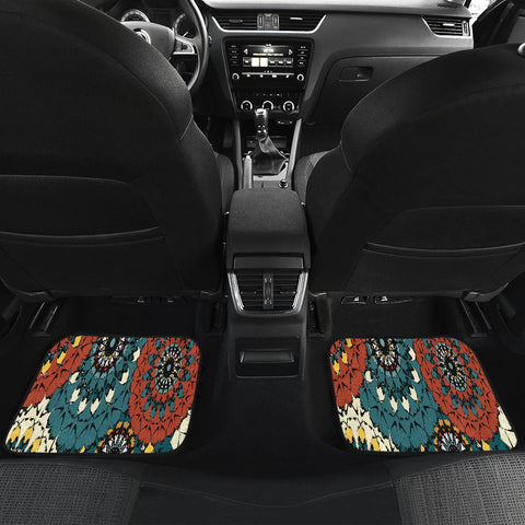 Image of colorful mandala vintage tribal pattern Car Mats Back/Front, Floor Mats Set, Car