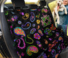 Vibrant Paisley & Flowers Pattern , Colorful Car Back Seat Pet Covers, Abstract