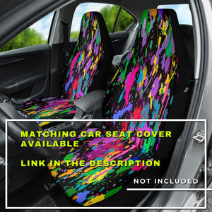 colorful Watercolor Paint splash Car Mats Back/Front, Floor Mats Set, Car Accessories