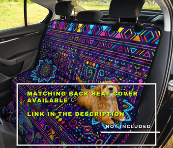 Mandala Elephant Car Seat Covers, Colorful Front Seat Protectors Pair, Auto
