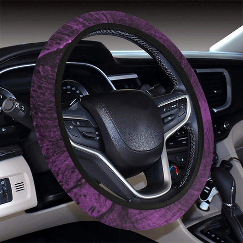 Image of Purple Abstract Painting Wall Steering Wheel Cover, Car Accessories, Car