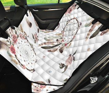 Boho Dreamcatcher & Floral Pattern Backseat Pet Covers, Ethnic Car Accessories,