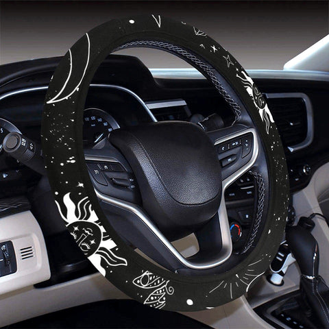 Image of Space Universe With Stars Steering Wheel Cover, Car Accessories, Car decoration,