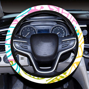 Rainbow Drip Mandala Steering Wheel Cover, Car Accessories, Car decoration,