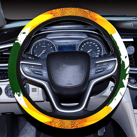 Image of Sunflowers Floral Flowers Yellow Steering Wheel Cover, Car Accessories, Car