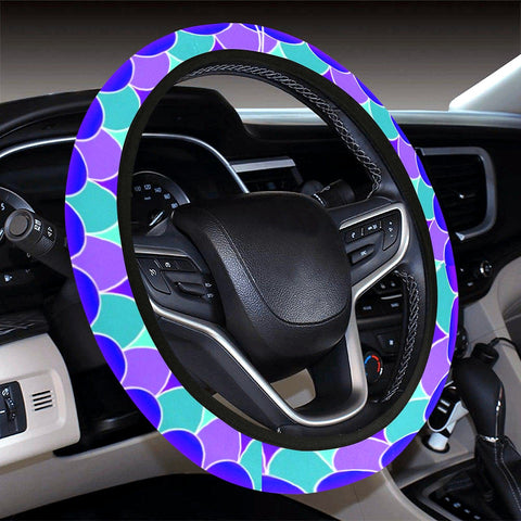 Image of Purple Blue Mermaid Skin Steering Wheel Cover, Car Accessories, Car decoration,