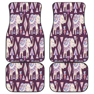 elephant watercolor pattern Car Mats Back/Front, Floor Mats Set, Car Accessories