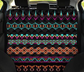 Ethnic Bohemian Aztec Backseat Pet Covers, Abstract Art Car Accessories, Boho