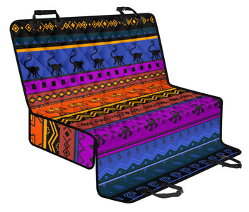 Mexican Style Ethnic Pattern Car Back Seat Pet Covers, Seat Protectors, Abstract