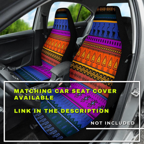 Image of Mexican Style Ethnic Pattern Car Back Seat Pet Covers, Seat Protectors, Abstract