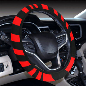 Red Stripes Patterns Steering Wheel Cover, Car Accessories, Car decoration,