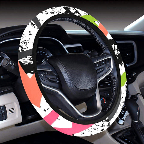 Image of Snake Skin Pattern Triangular Steering Wheel Cover, Car Accessories, Car
