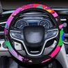 Colorful Watercolor Paint Splash Steering Wheel Cover, Car Accessories, Car