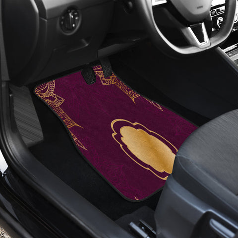 Image of gold mandala Car Mats Back/Front, Floor Mats Set, Car Accessories