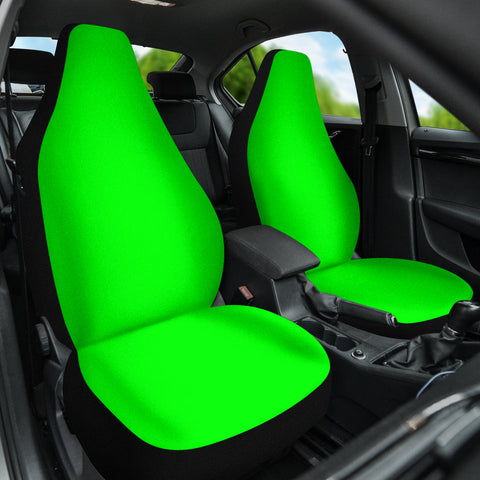 Image of Vibrant Green Car Seat Covers, Front Seat Protectors, Nature Inspired Car Accessories, Bold Color Seat Covers for Car, Personalized Auto