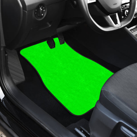 Image of green Car Mats Back/Front, Floor Mats Set, Car Accessories