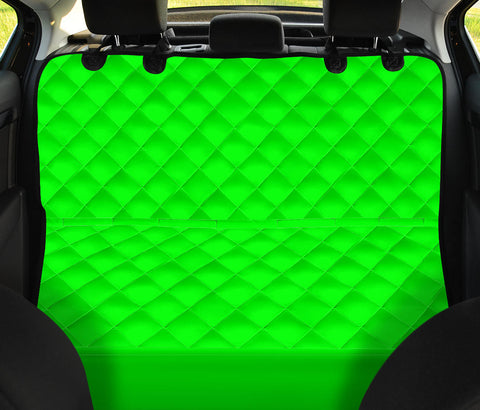 Image of Green Abstract Art Car Seat Covers, Backseat Pet Protectors, Vibrant Vehicle Accessories