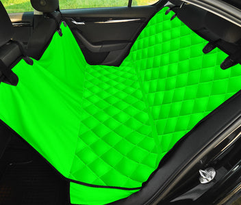 Green Abstract Art Car Seat Covers, Backseat Pet Protectors, Vibrant Vehicle Accessories