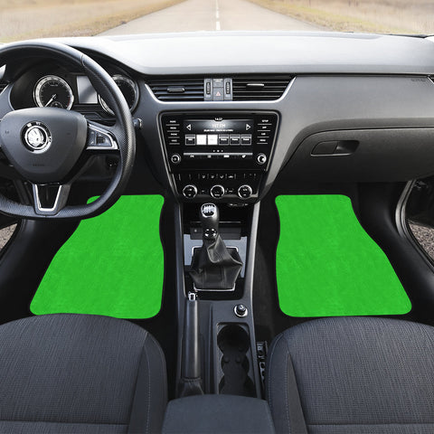 Image of lime green Car Mats Back/Front, Floor Mats Set, Car Accessories