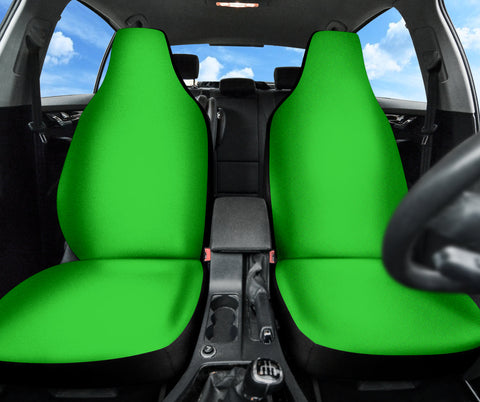 Image of Lime Green Car Seat Covers, Front Seat Protectors, Vibrant Car Accessories,