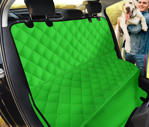 Image of Lime Green Abstract Art Car Seat Covers, Backseat Pet Protectors, Bright Car