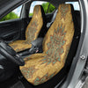 Lion Head Mandala Car Seat Covers, Front Seat Protectors, 2pc Car