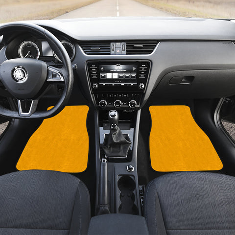 Image of orange Car Mats Back/Front, Floor Mats Set, Car Accessories