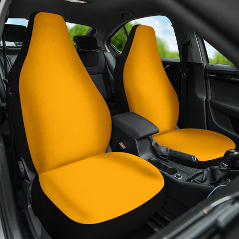 Image of Orange Car Seat Covers, Front Seat Protectors, Vivid Car Accessories, Bold Color Seat Covers, Free Shipping, Personalized Option,