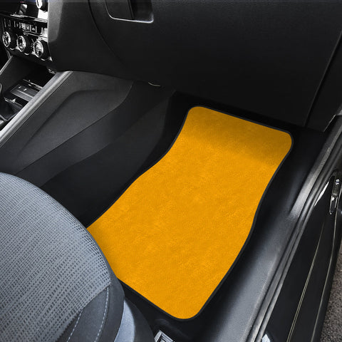 Image of orange Car Mats Back/Front, Floor Mats Set, Car Accessories
