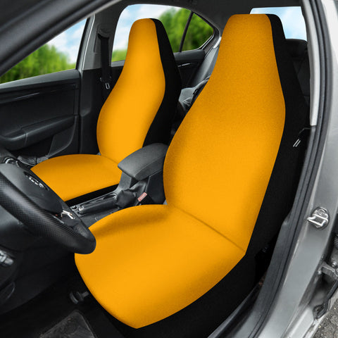 Image of Orange Car Seat Covers, Front Seat Protectors, Vivid Car Accessories, Bold Color Seat Covers, Free Shipping, Personalized Option,